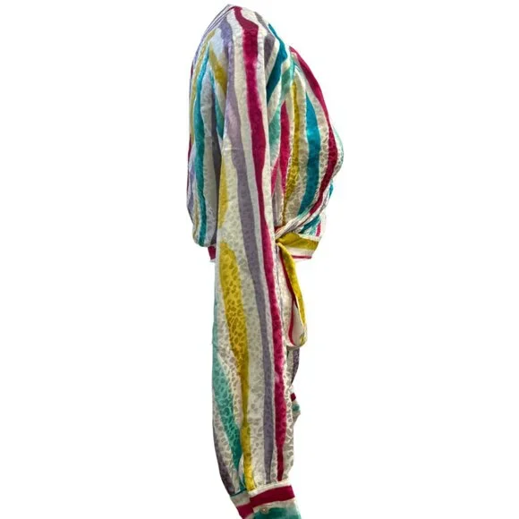 Art dealer Colorful Striped Long Sleeve Blouse